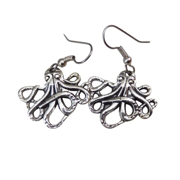 Octopus Earrings or Cuthulu 4055 - Picture 2 of 5